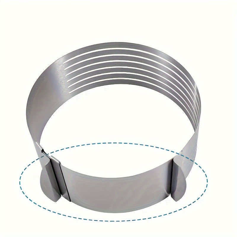 Cake Slicing Tool Adjustable Stainless Steel Cake Cutter Ring 7 Levels