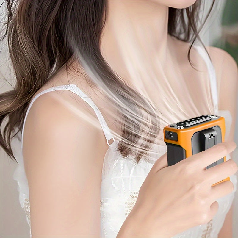 Portable Fan with Power Bank 4000mAh Rechargeable Wearable Neck Waist Fan