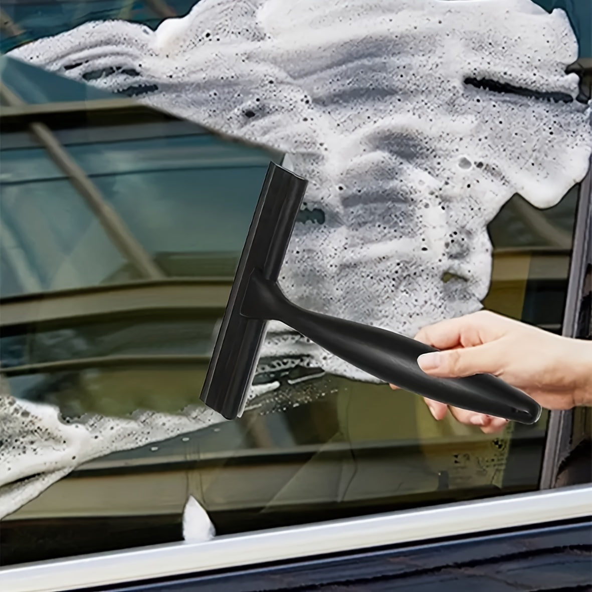 Dumaloq Plastik Silikon Squeegee, Dush, Deraza va Shisha Tozalash uchun, Ko'p maqsadli Bulutni O'chirish va Qor Olib Tashlash Vositasi, Hammom, Oshxona, Yashash Xonasi, Yotoqxona va Tashqi Foydalanish uchun Ideal.