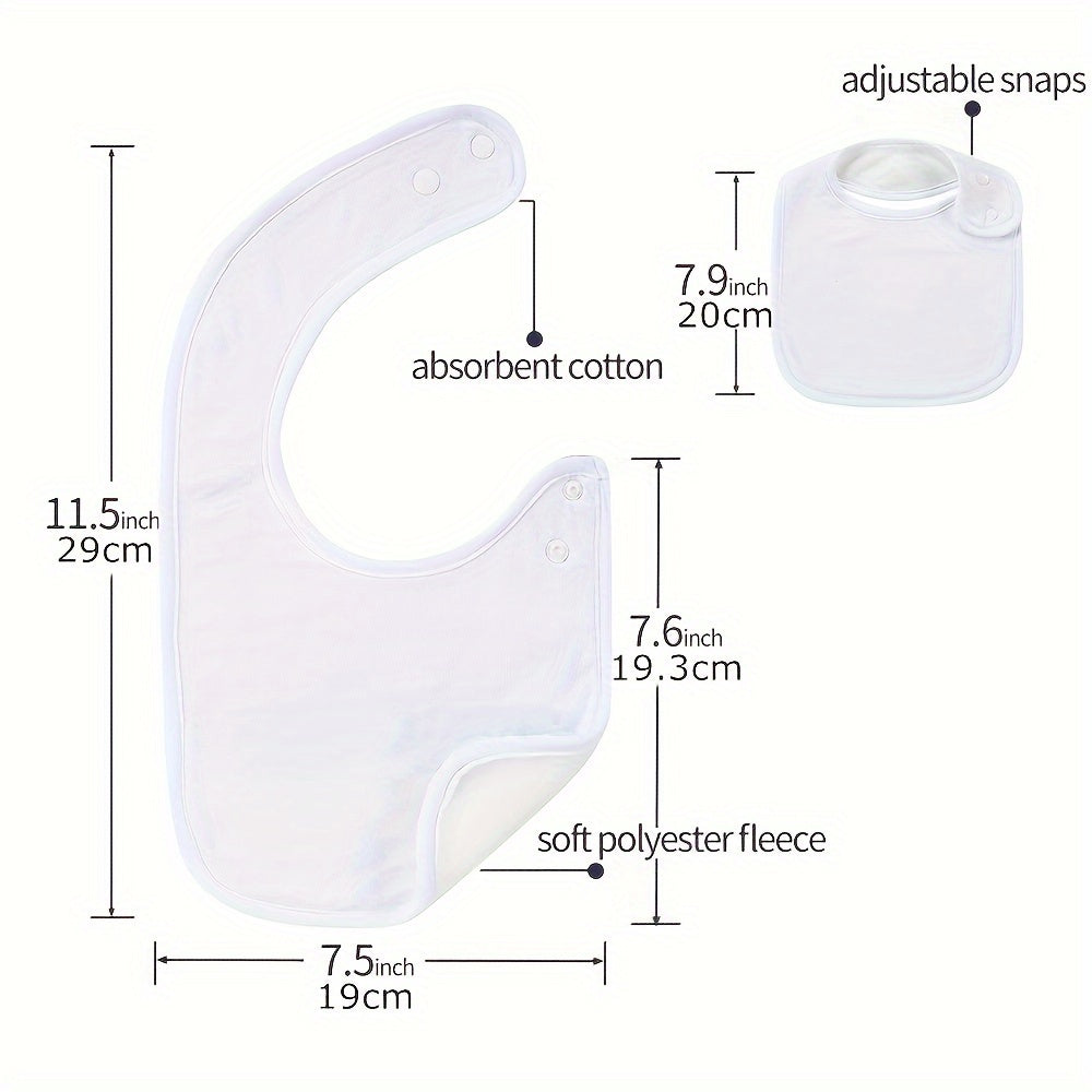 Baby Bibs Set of 8 Soft Absorbent Drooling Bibs with Snaps Adjustable Fit
