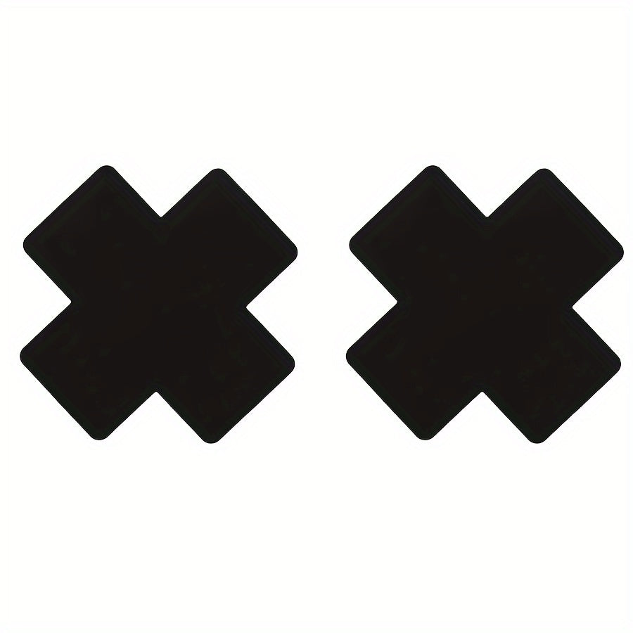 20 Self-Adhesive Black Satin Nipple Covers for Strapless Outfits Pack of 20