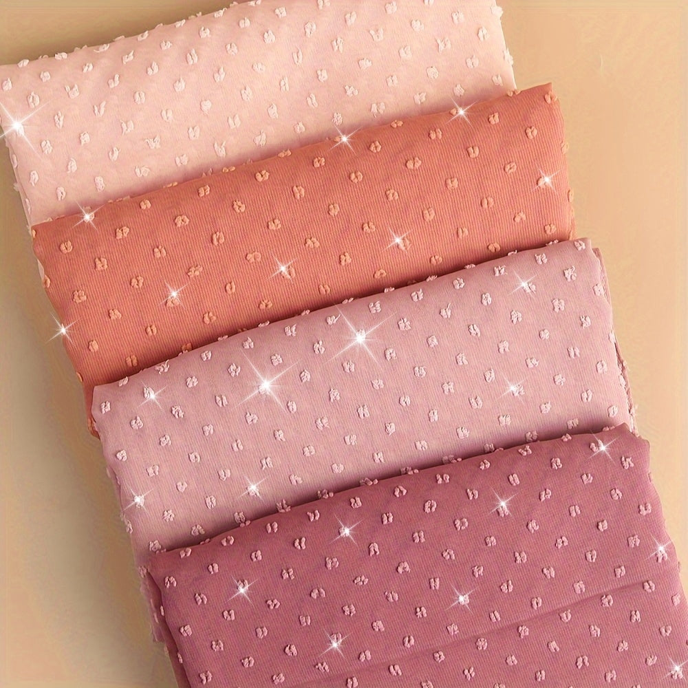 Solid Color Jacquard Bubble Chiffon Hijab 100% Polyester Breathable Sun-Proof Shawl