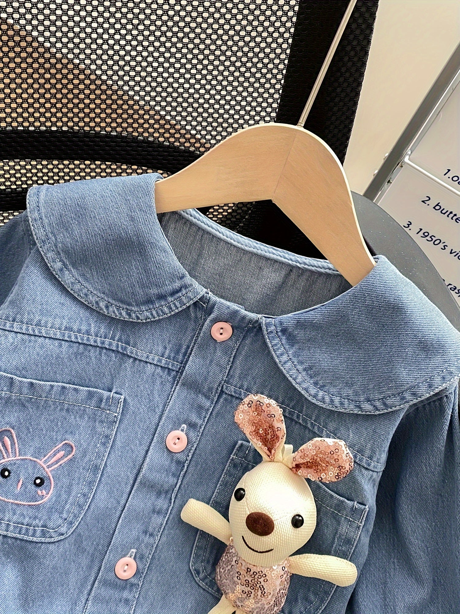 Kids Denim Jacket for 12 Months Plus Solid Cotton Casual Coat
