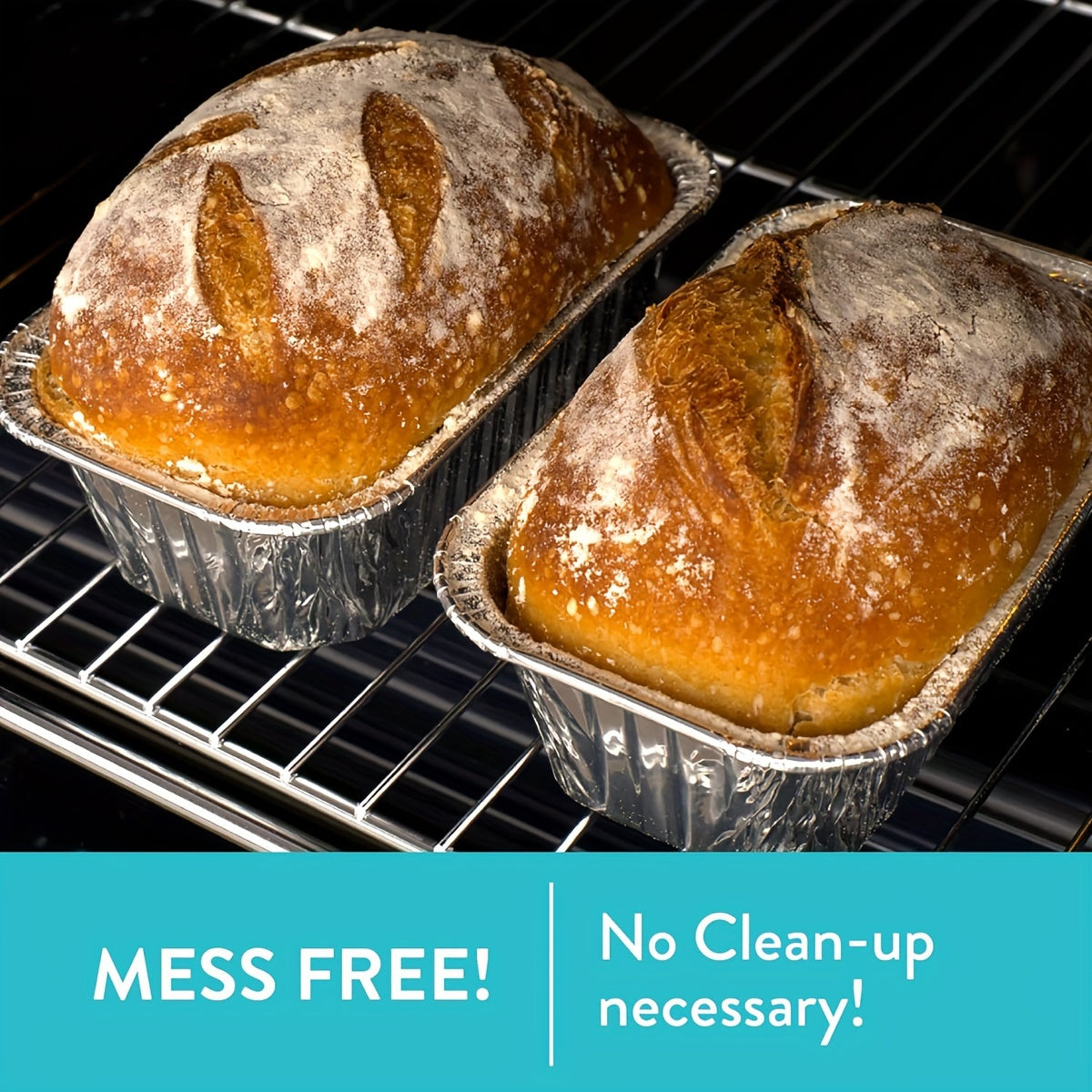 Pack of 35 Aluminum Mini Loaf Pans Disposable Recyclable Baking Tins 15.24cm x 8.89cm x 5.08cm