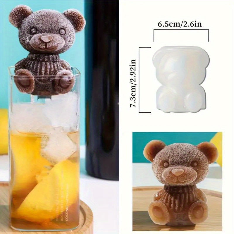 Silicone Bear Ice Cube Mold Kitchen Gadget Ice Ball Cubes for Drinks