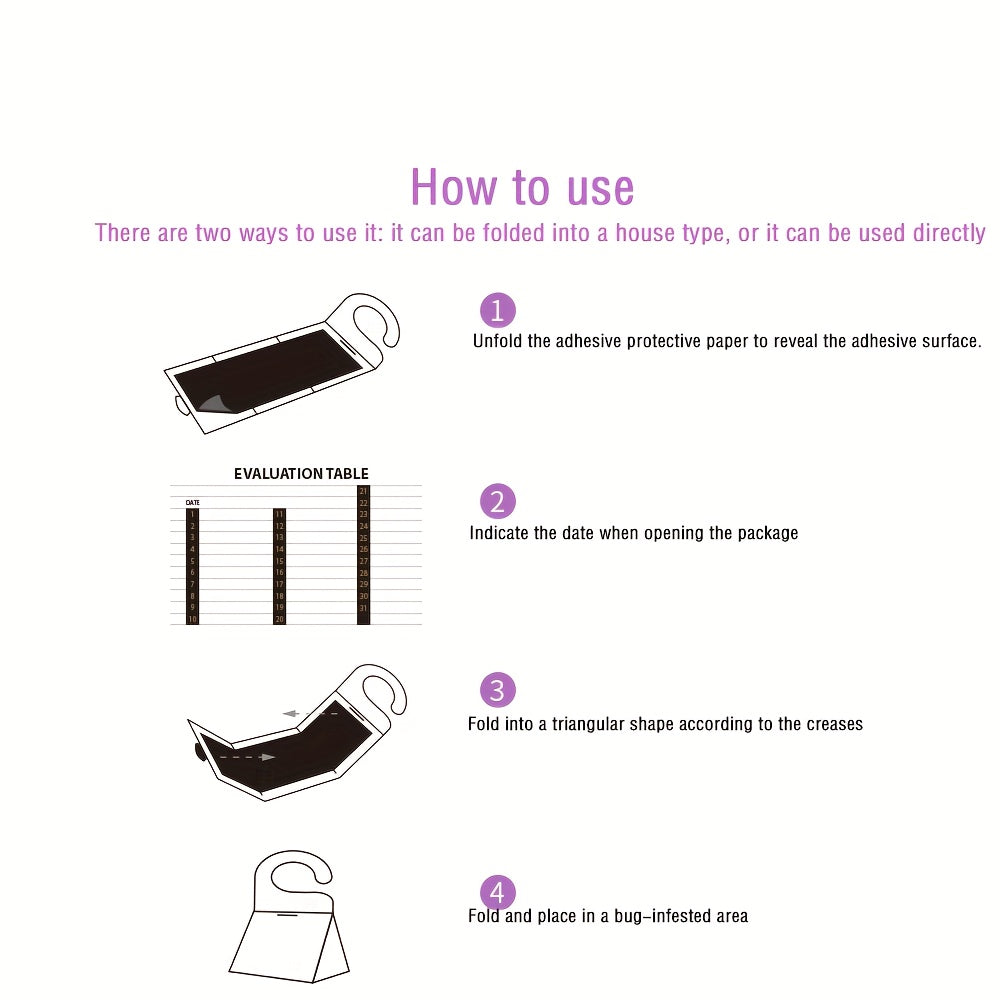 Trampa para ácaros de cartón para uso unisex 12.7cm libre de químicos y no tóxica para armarios