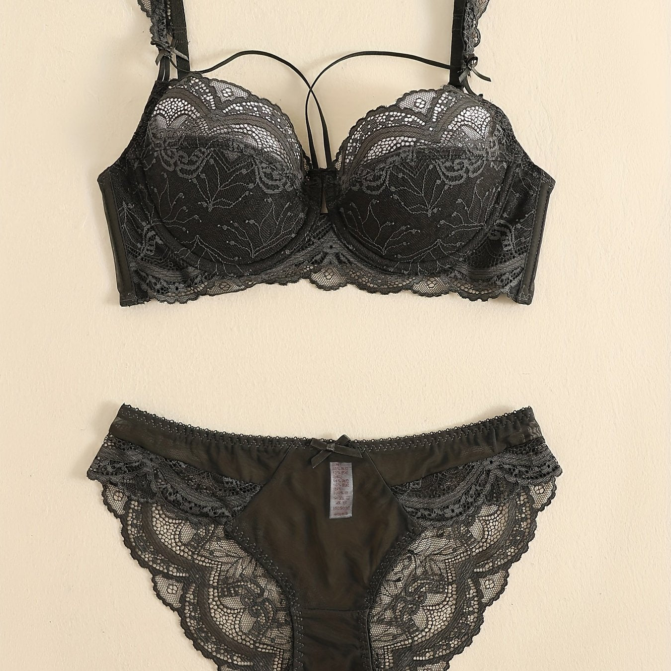 Women’s Lace Padded Bra Set Underwire Comfortable Lingerie