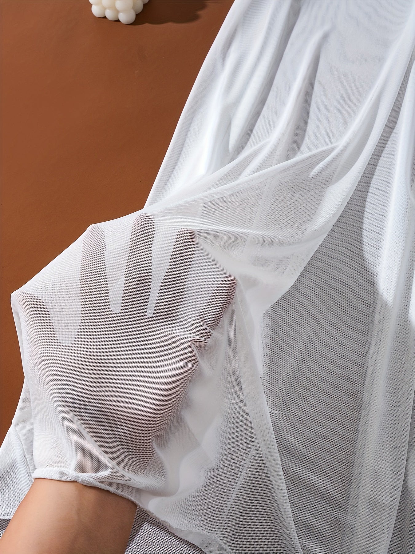 Women's Lace Mesh Slip Dress V-Neck Backless Lingerie