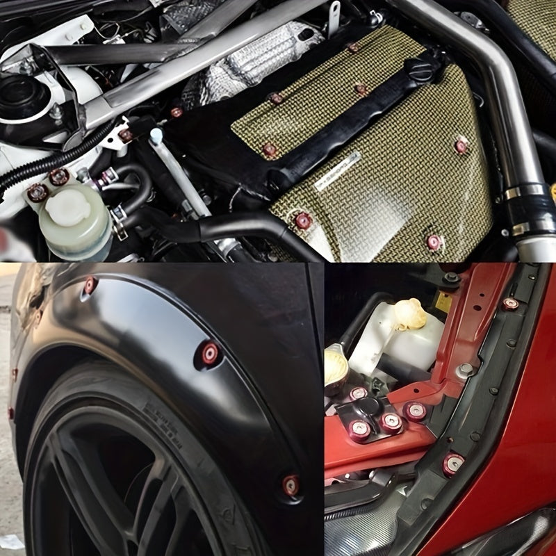 20 Pcs Aluminum M6 Fender Washer Bolts for Car License Plate Accessories