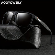 Gafas de sol cuadradas retro con lentes polarizadas para hombres y mujeres negro azul rojo espejo