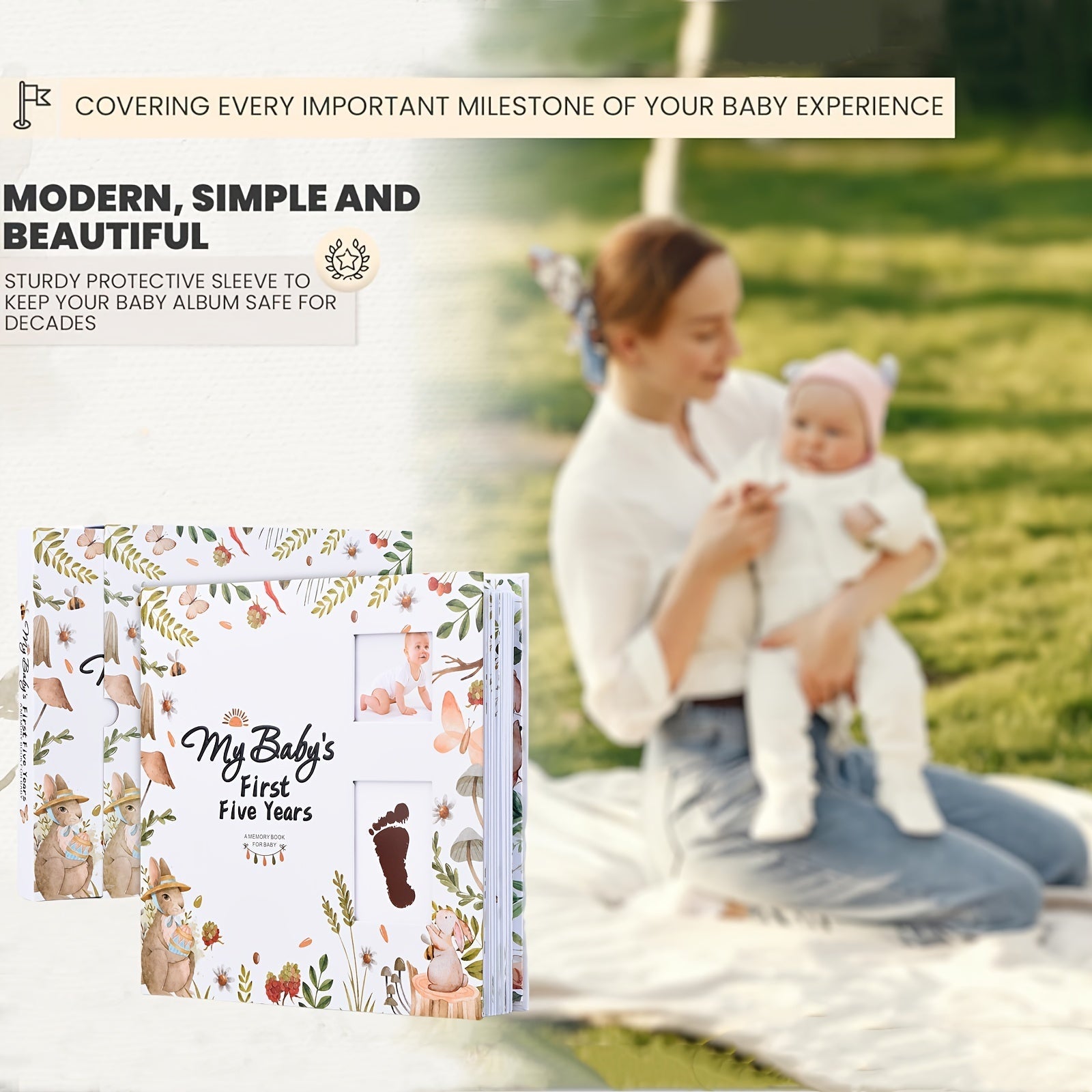 Большой ёмкости семейный DIY ручной ламинированный альбом для памятных и ростовых записей