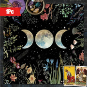 Покрывало для Таро Moon Garden с дизайнами Астрологии и Тройной Луны для гадания и колдовства