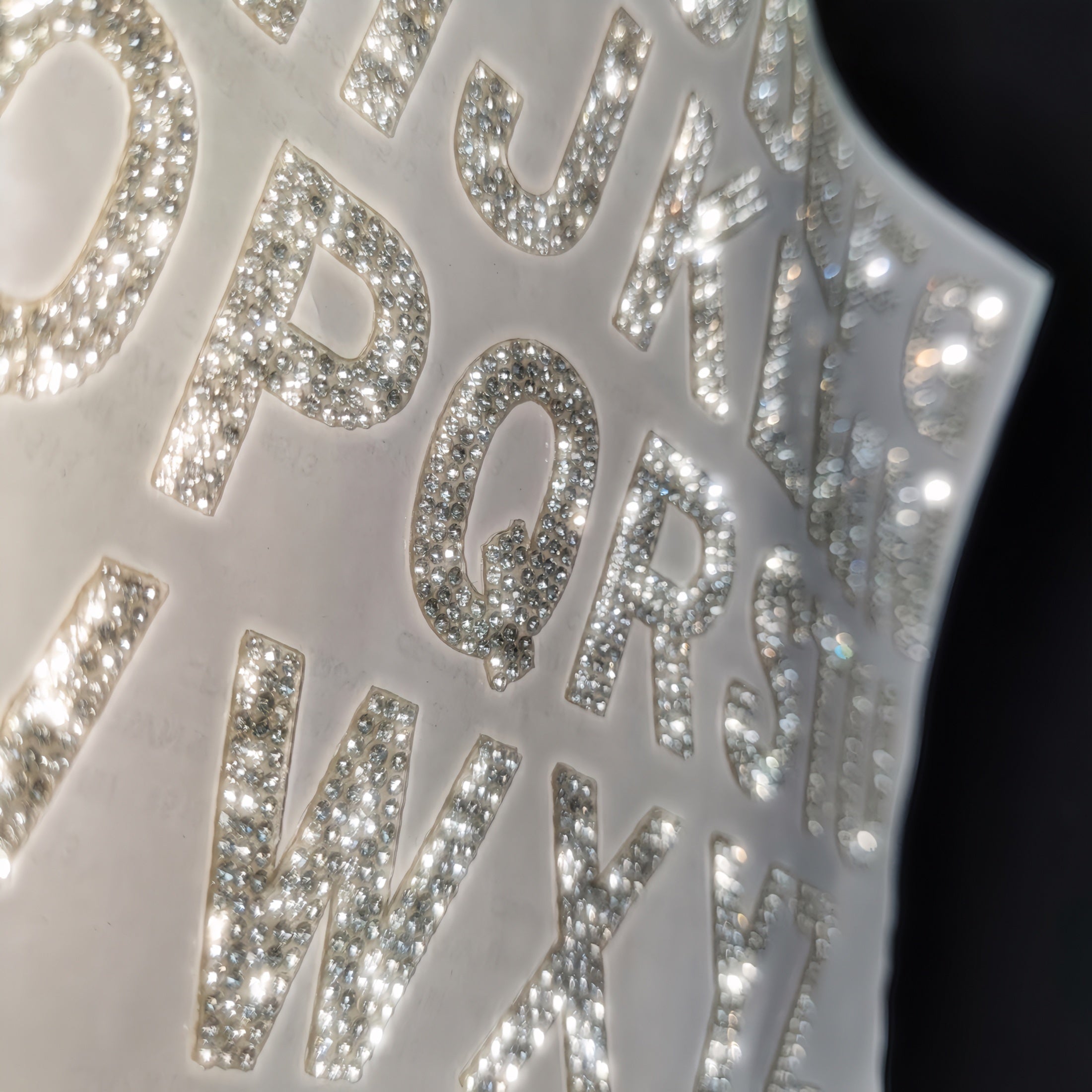 Decorative Rhinestones Crystal Glass Drill with 4cm Capital Letter Rhinestones Water Drill