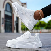 Women's Solid Color Casual Sneakers, Lace Up, Lightweight, Plus Size