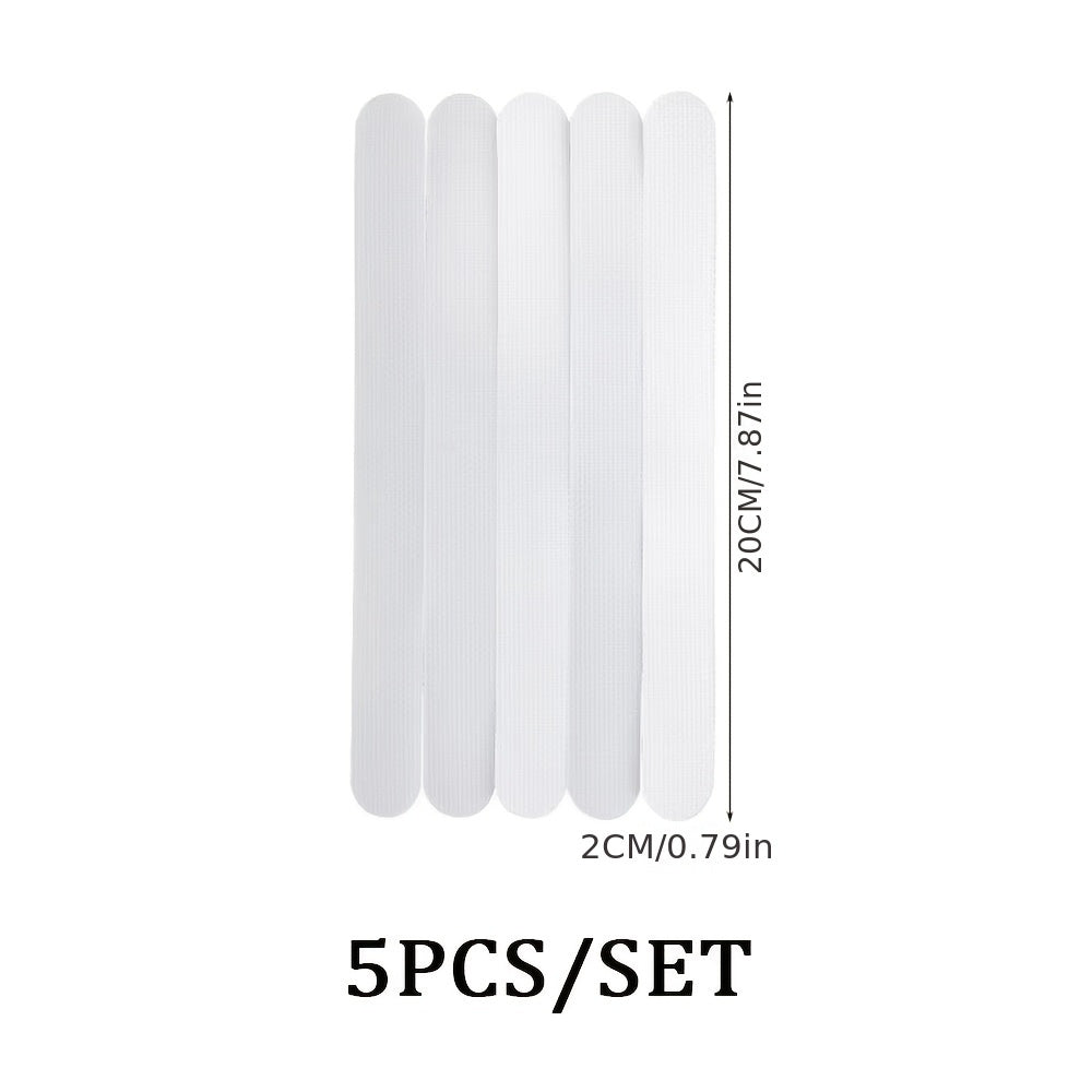 Набор из 5 прозрачных противоскользящих полос для безопасности в ванных комнатах, душевых, лестницах и на полах