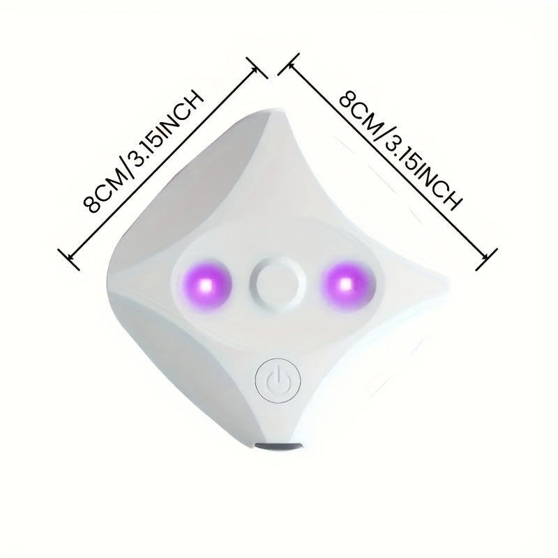 Luz UV-C compacta blanca para inodoro inteligente, montaje en pared, recargable por USB