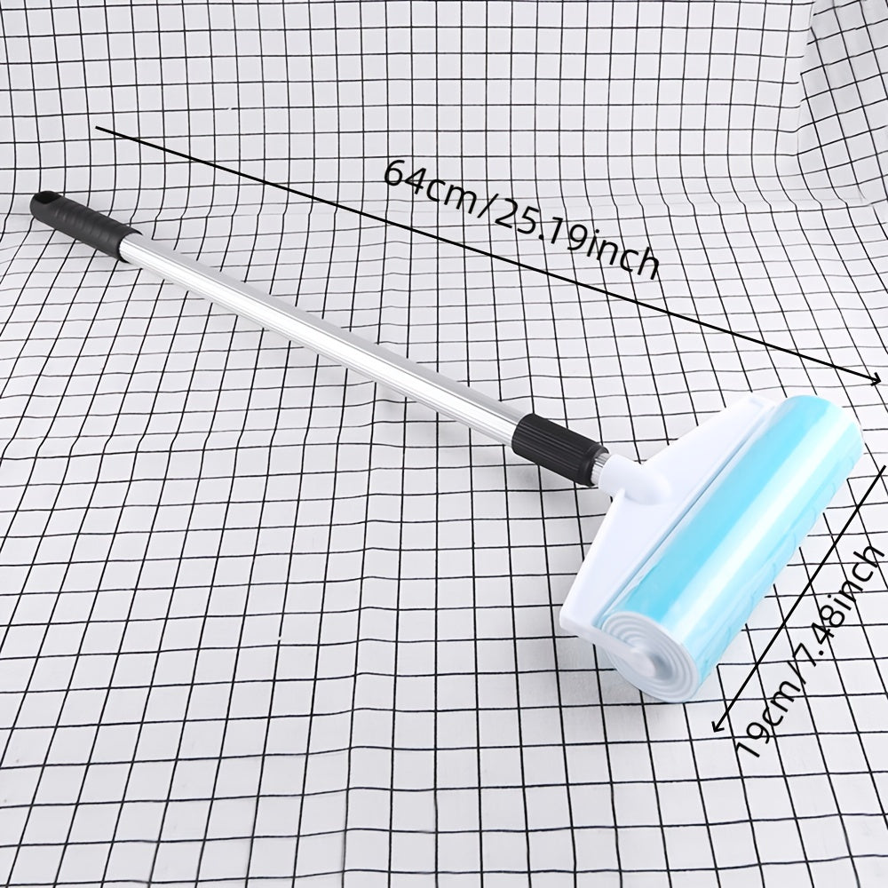 3-Piece Extendable Long-Handle Lint Roller Set for Carpet Clothing Pet Hair Remover