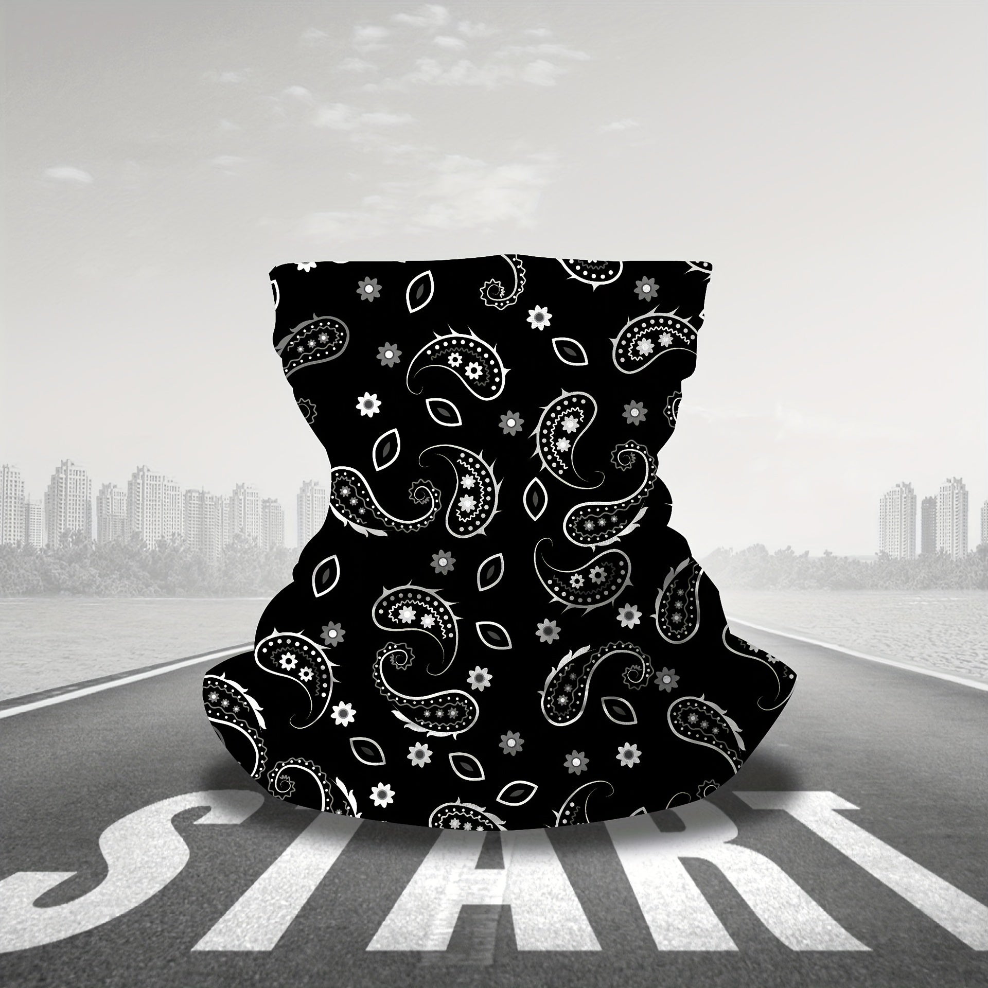 Стильная маска для лица с узором пейсли для защиты от солнца для женщин - дышащий, ветрозащитный воротник для рыбалки и велоспорта