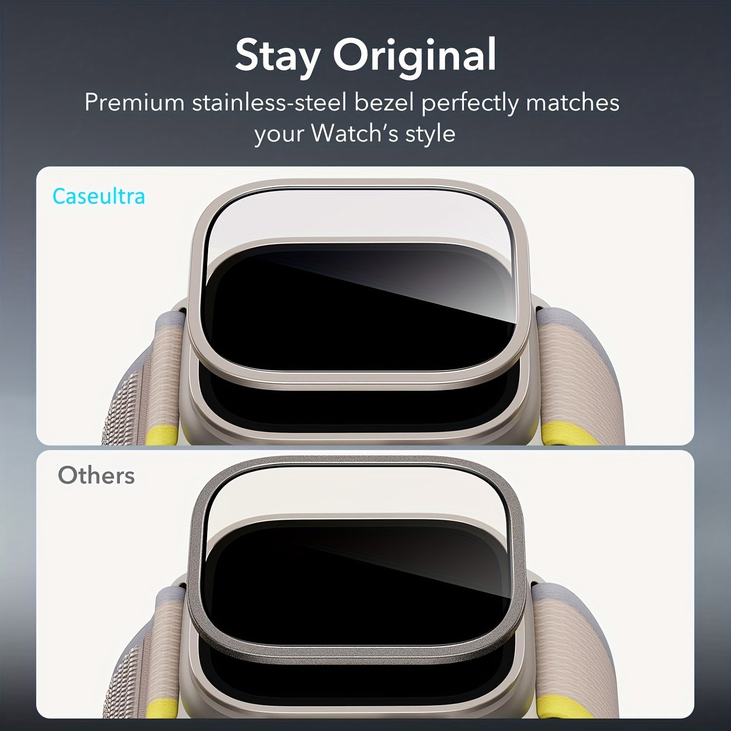 2pcs 9H Tempered Glass Screen Protectors for Apple Watch Ultra 2 1 49mm with Titanium Alloy Frame Scratch Resistant