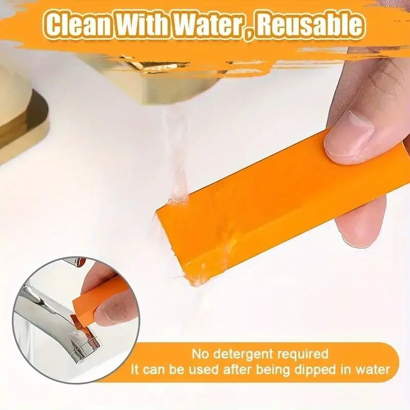 Reusable Rubber Eraser 2-Pack for Kitchen Bathroom Stain Removal on Faucets Surfaces