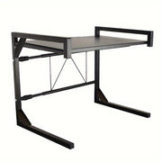 Estante de almacenamiento de acero al carbono para cocina y baño, estantes ajustables que ahorran espacio, negro