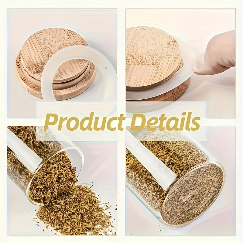 12-Piece Glass Storage Jars with Bamboo Lids Airtight Reusable Kitchen Organizer
