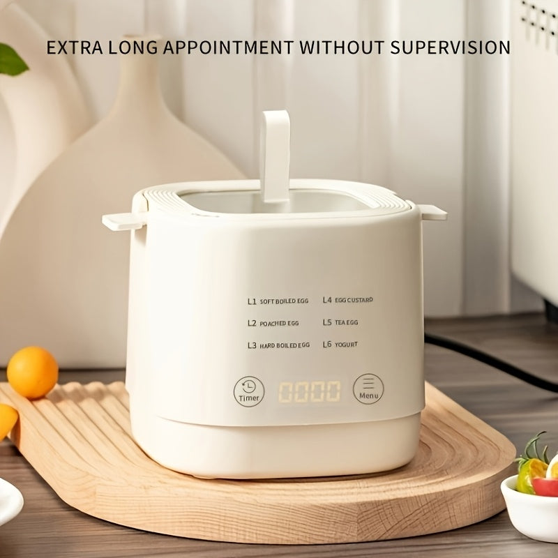 6 tuxum pishirish uchun bug'langich, zanglamaydigan po'latdan, Yevropa standarti rozetkasi, batareyasiz