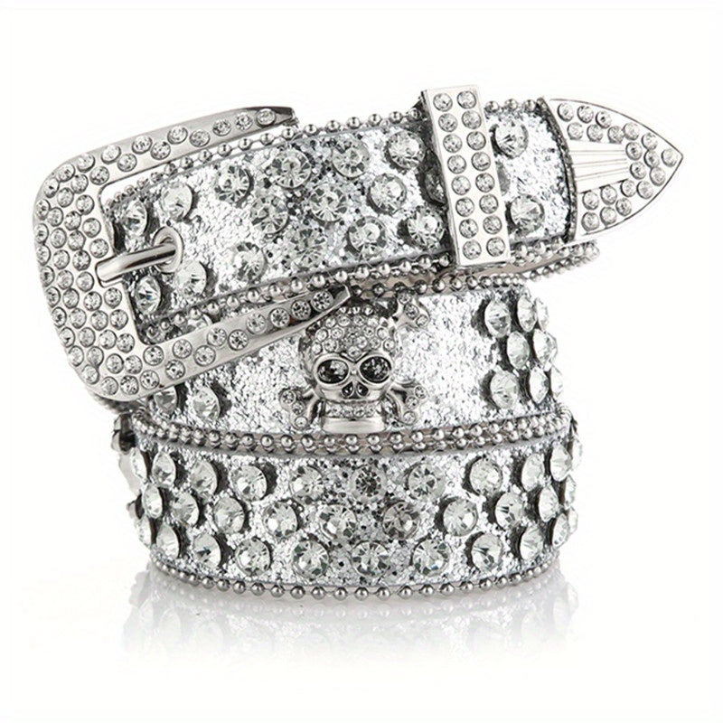 Women's Waist Belt Hip Hop Punk Rhinestone Western Style Accessories