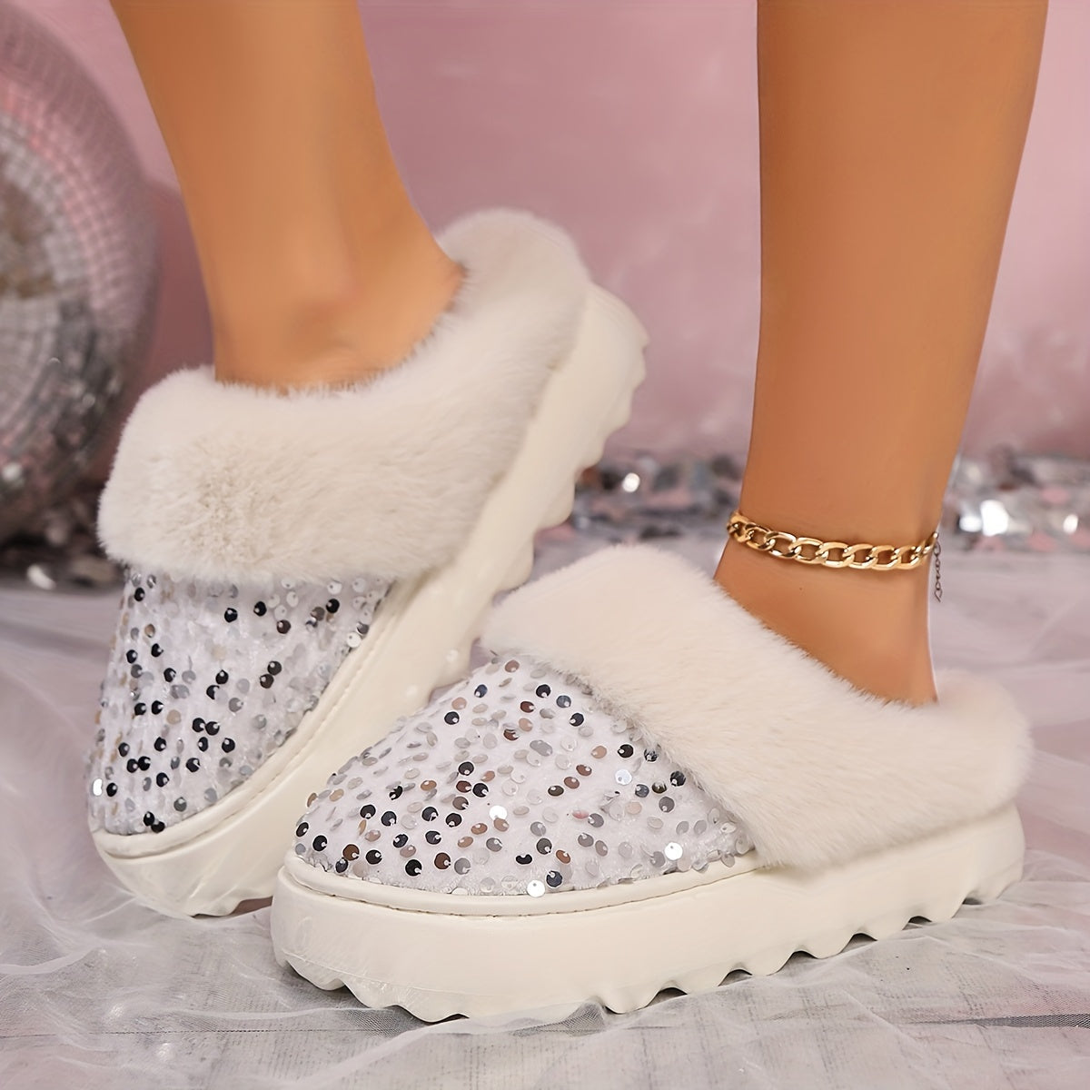 Women's Warm Soft Sole Indoor Slippers Non-slip Comfortable House Shoes