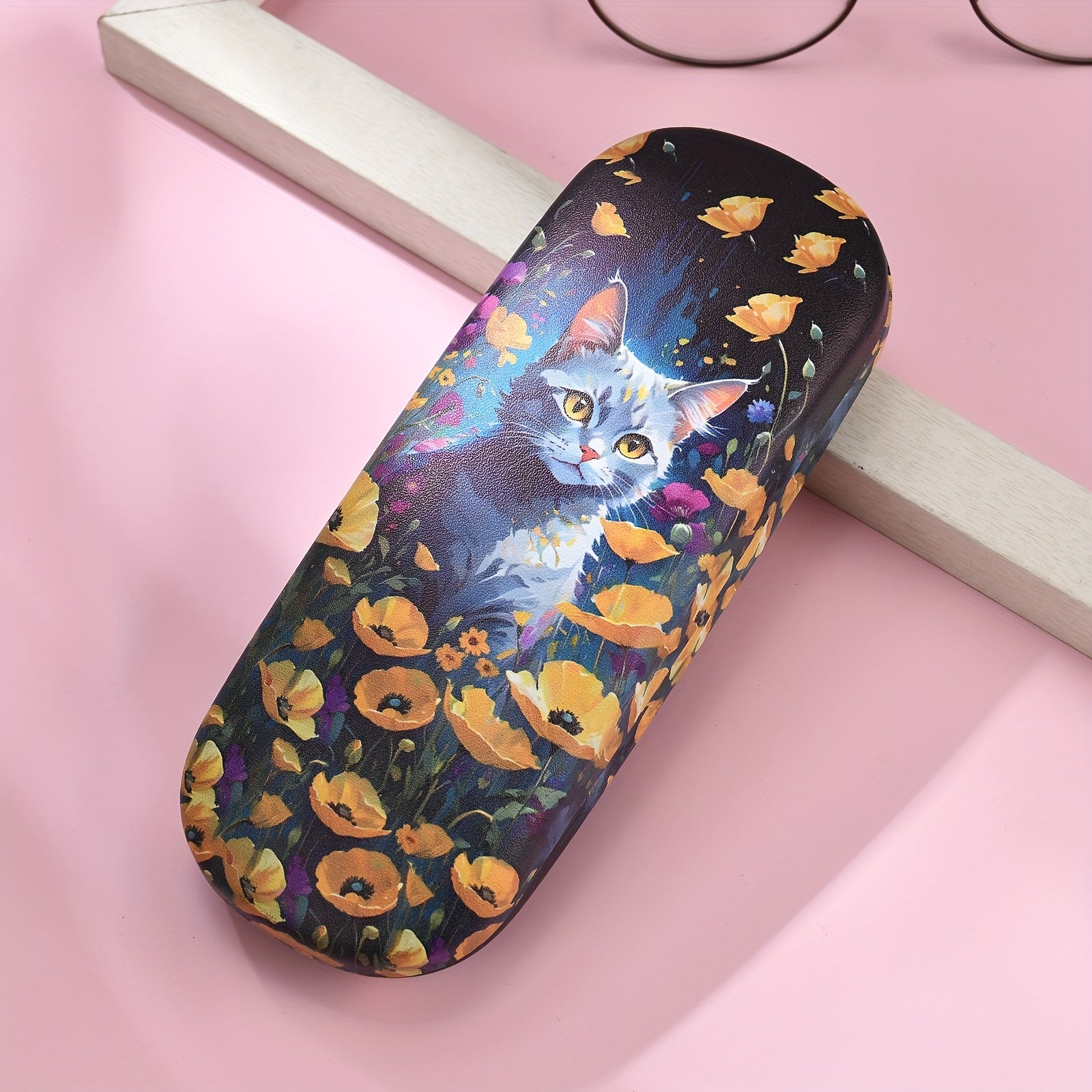 Creative Six Cats Glasses Case for Men Women Stylish Protective Storage