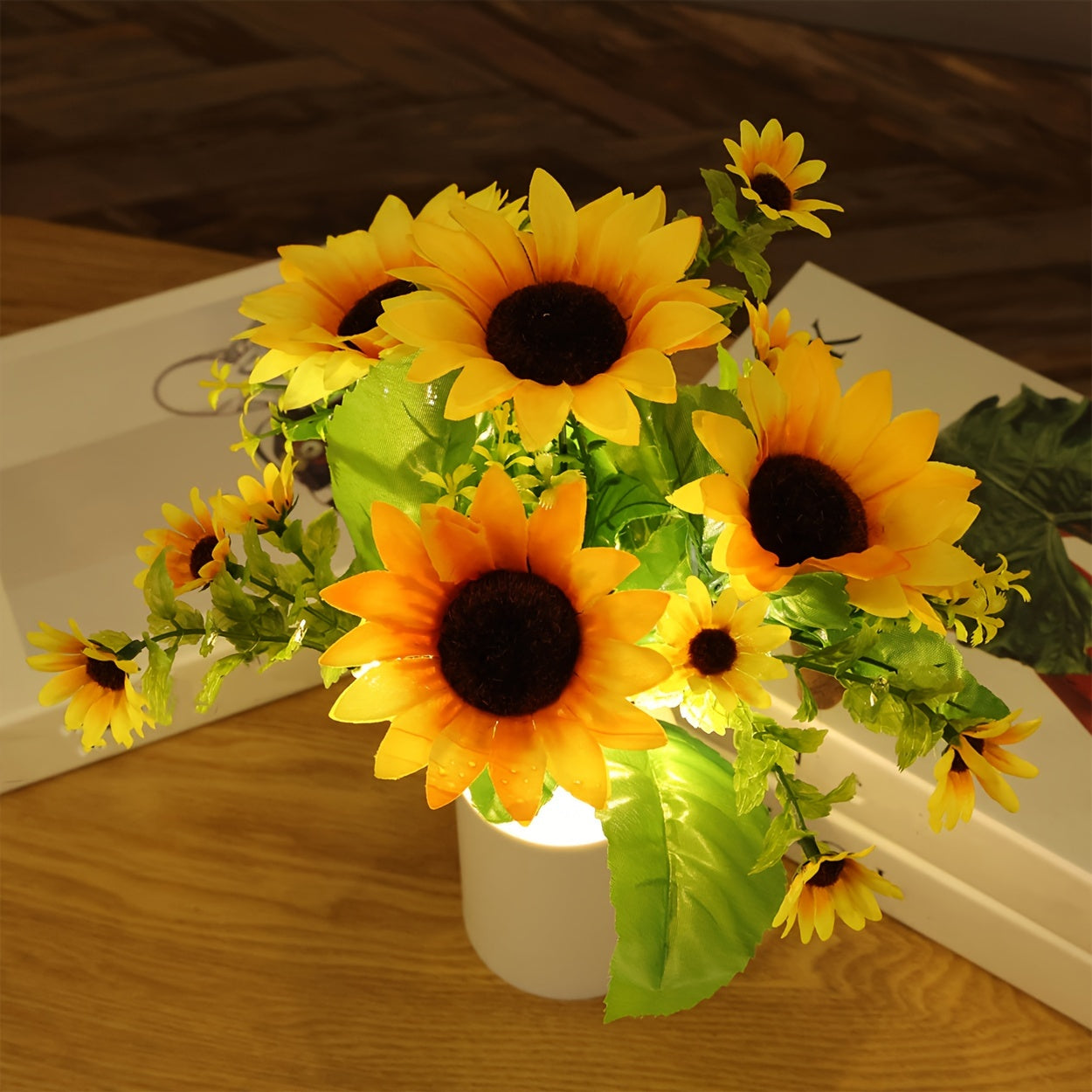 Sunflower Night Light Battery Operated for Living Room Bedroom Decorative Lamp