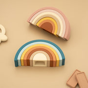 Яркая силиконовая игрушка-стеклянка для детей от 0 до 3 лет, нетоксичные nesting-блоки, веселая и образовательная идея для подарка