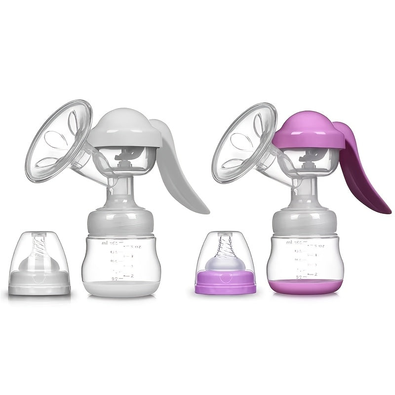 Silicone Manual Breast Pump for Breastfeeding Postpartum White