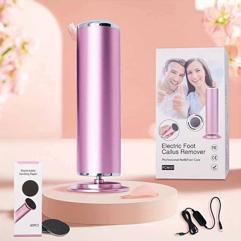 Электрический аппарат для удаления мозолей на стопах с регулируемой скоростью и 60 шлифовальными дисками, перезаряжаемый инструмент для педикюра