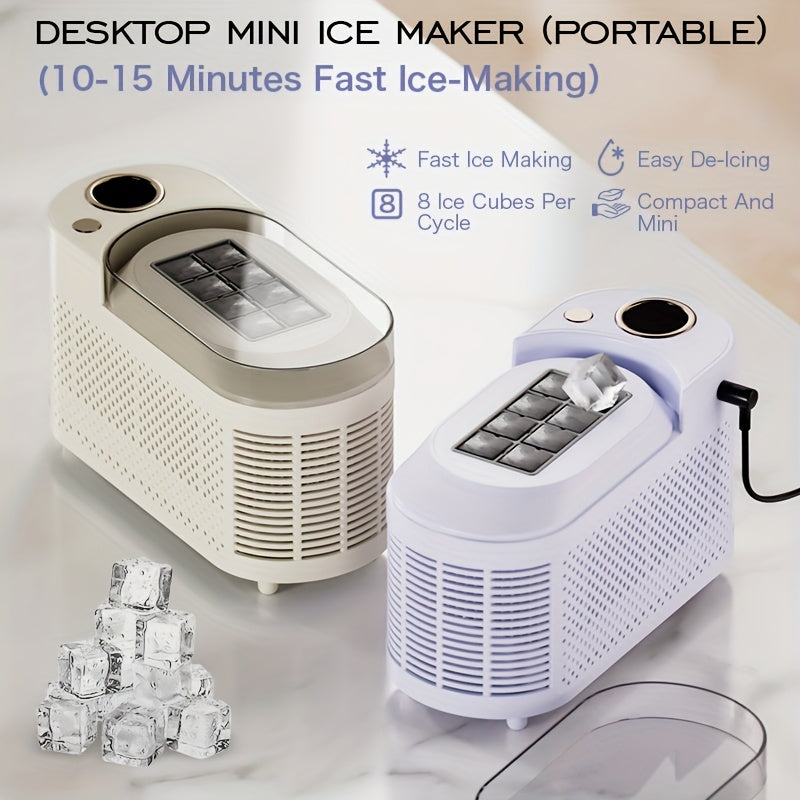 Mini Portable Ice Maker Machine Fast Ice Maker for Home Camping Travel