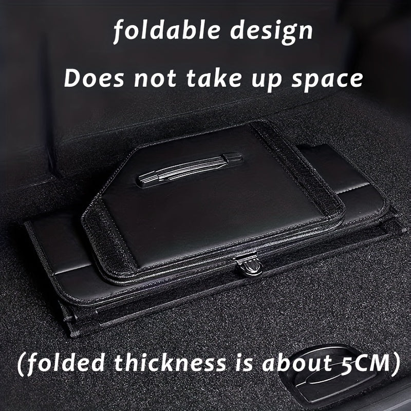 Car Trunk Storage Box Foldable PU Leather Car Organizer Interior Supplies