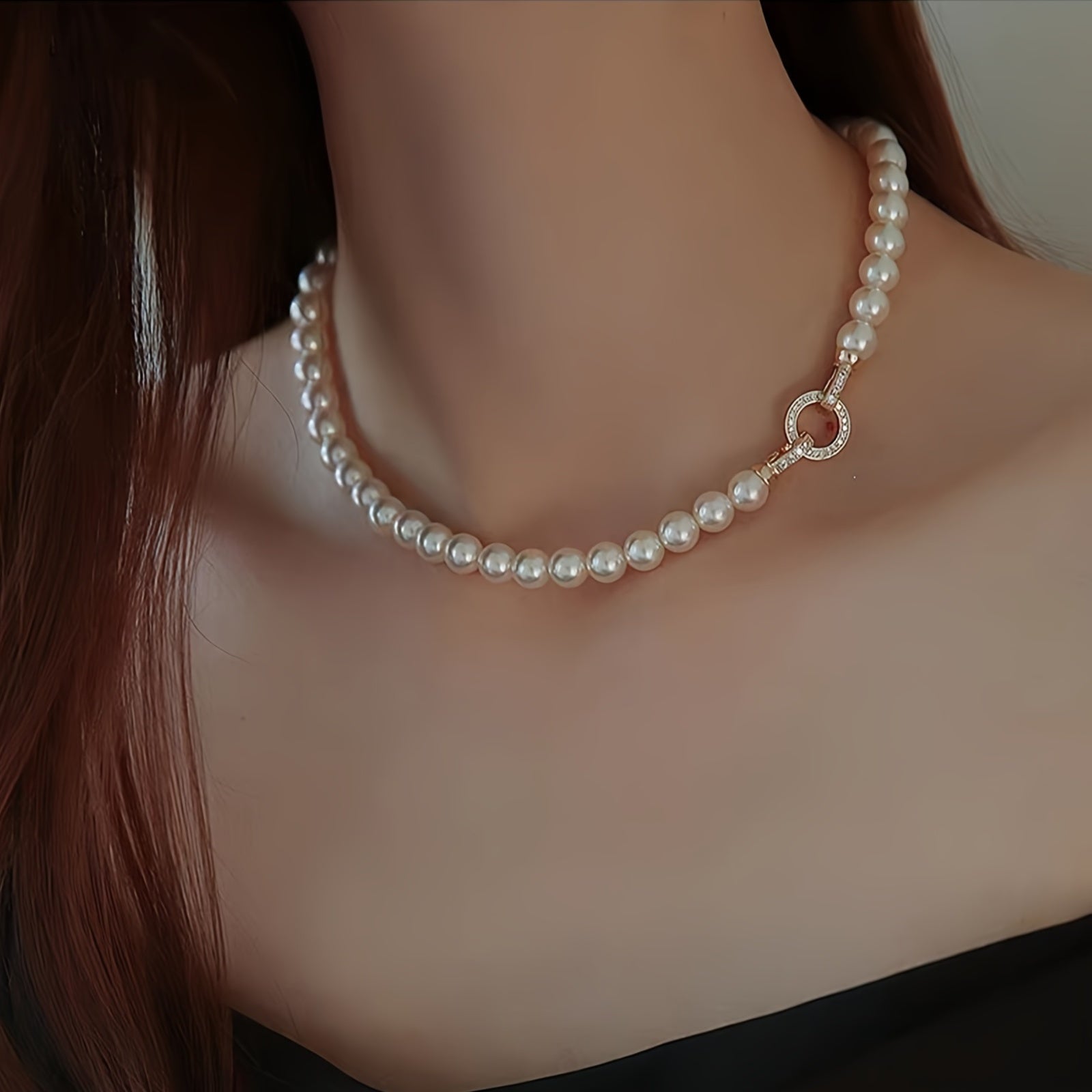 Freshwater Pearl Necklace with Clasp Elegant Jewelry for Women