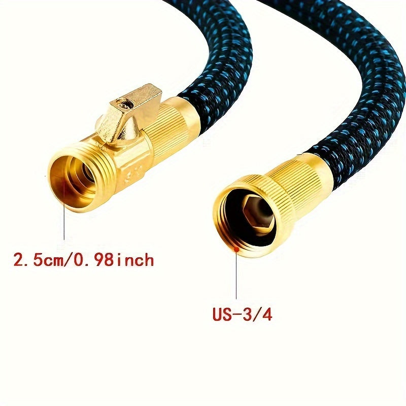 Прочный резиновый выдвижной садовый шланг для высоконапорной мойки автомобилей и орошения, с резьбой по американскому стандарту, доступный в различных длинах.