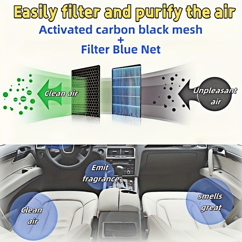 Очиститель воздуха для автомобиля с активированным углём для удаления запахов для моделей электромобилей