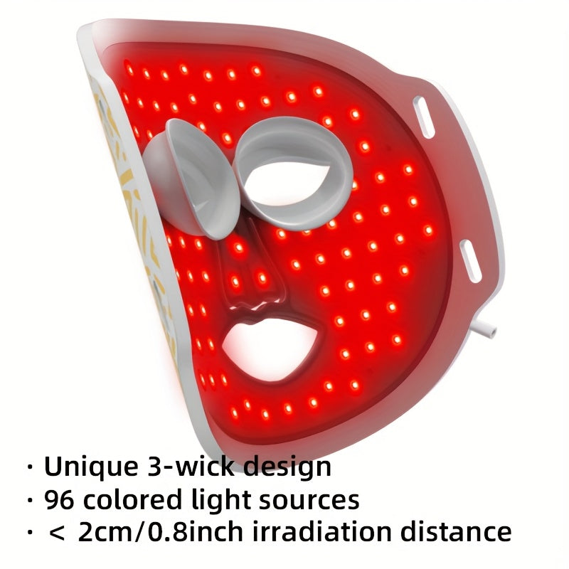 Lightweight Facial Skincare Device with Multi-Color Light Therapy for Home Use