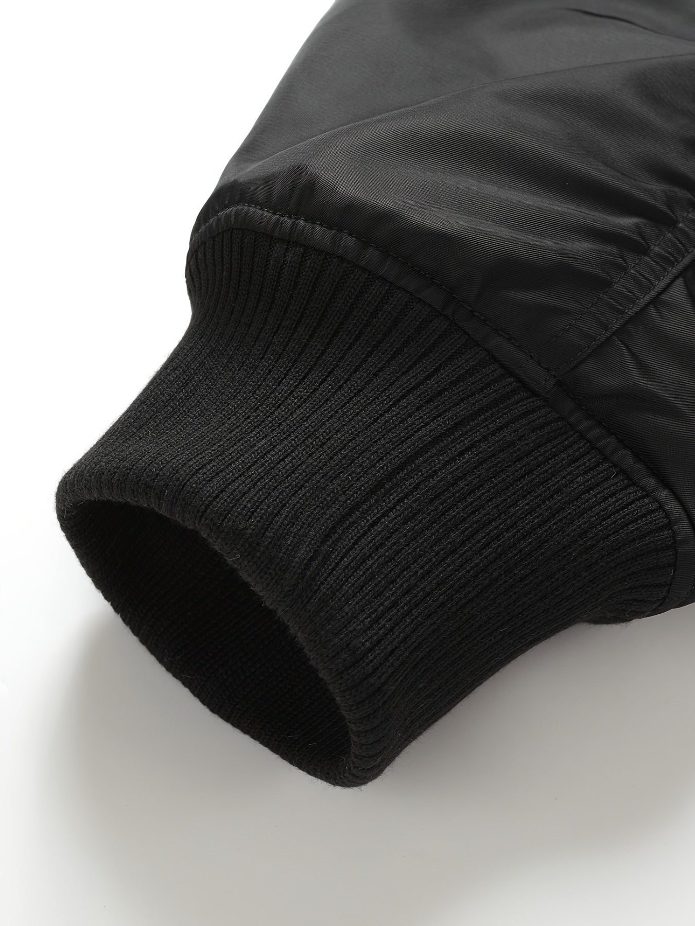 Men's Plus Size Military Flight Jacket with Faux Fur Collar Nylon Zipper Pockets