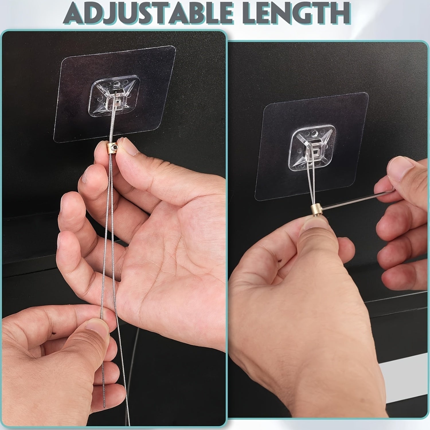 Adjustable TV Safety Strap 41.34 Inches No-Drill Furniture Anchor Silver