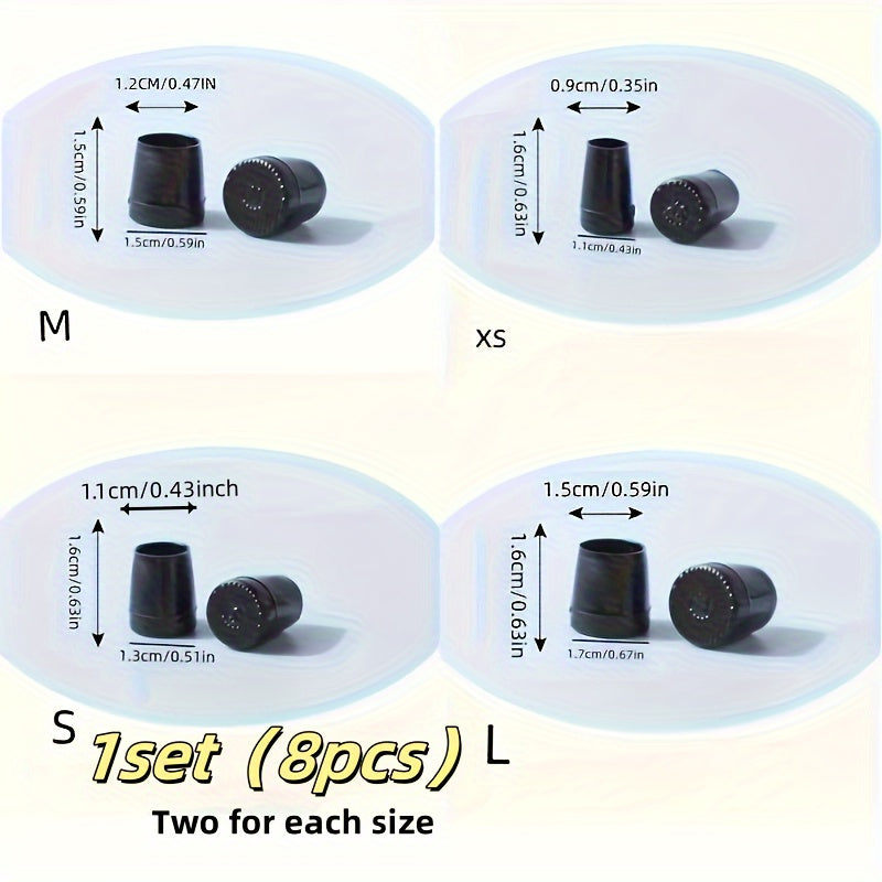 Women Silicone Heel Protectors Set Anti-Slip Noise Reduction 4 Sizes