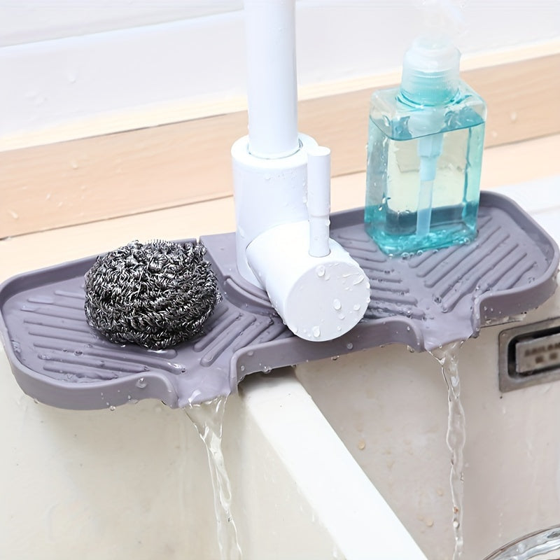 Kitchen Sink Drain Set with Faucet Drain Pad and Double Shelf for Organization