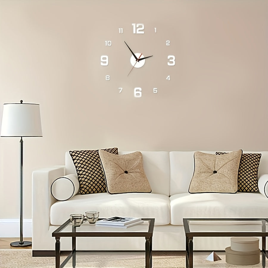 Nordic Style DIY Silent Wall Clock Acrylic Modern Living Room Bedroom Decor