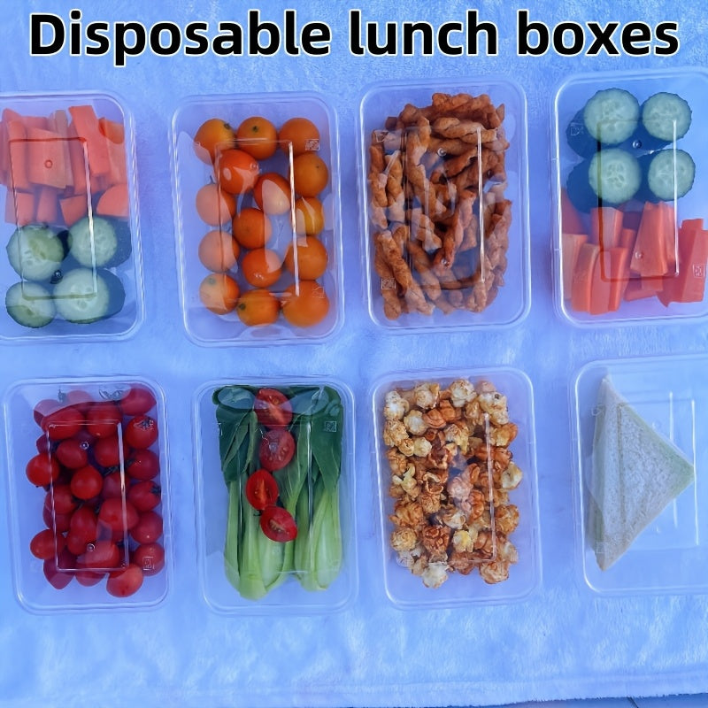 38 Clear Square Meal Prep Containers with Lids 22oz BPA-Free Microwave Freezer Safe