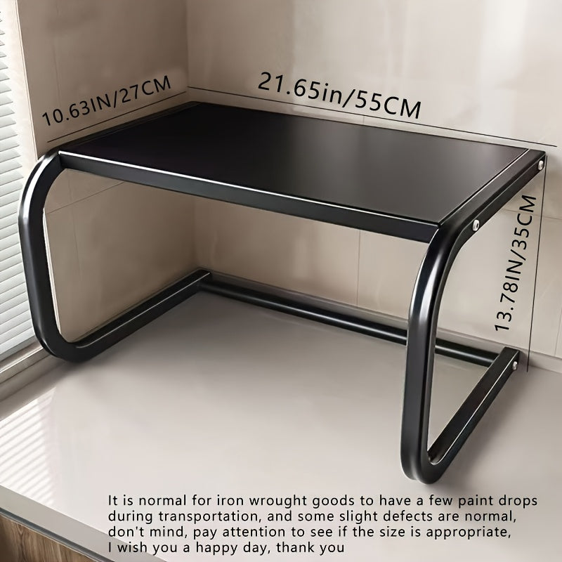 Metal Kitchen Storage Rack for Microwaves Ovens and Rice Cookers Dual Tiers Painted Finish