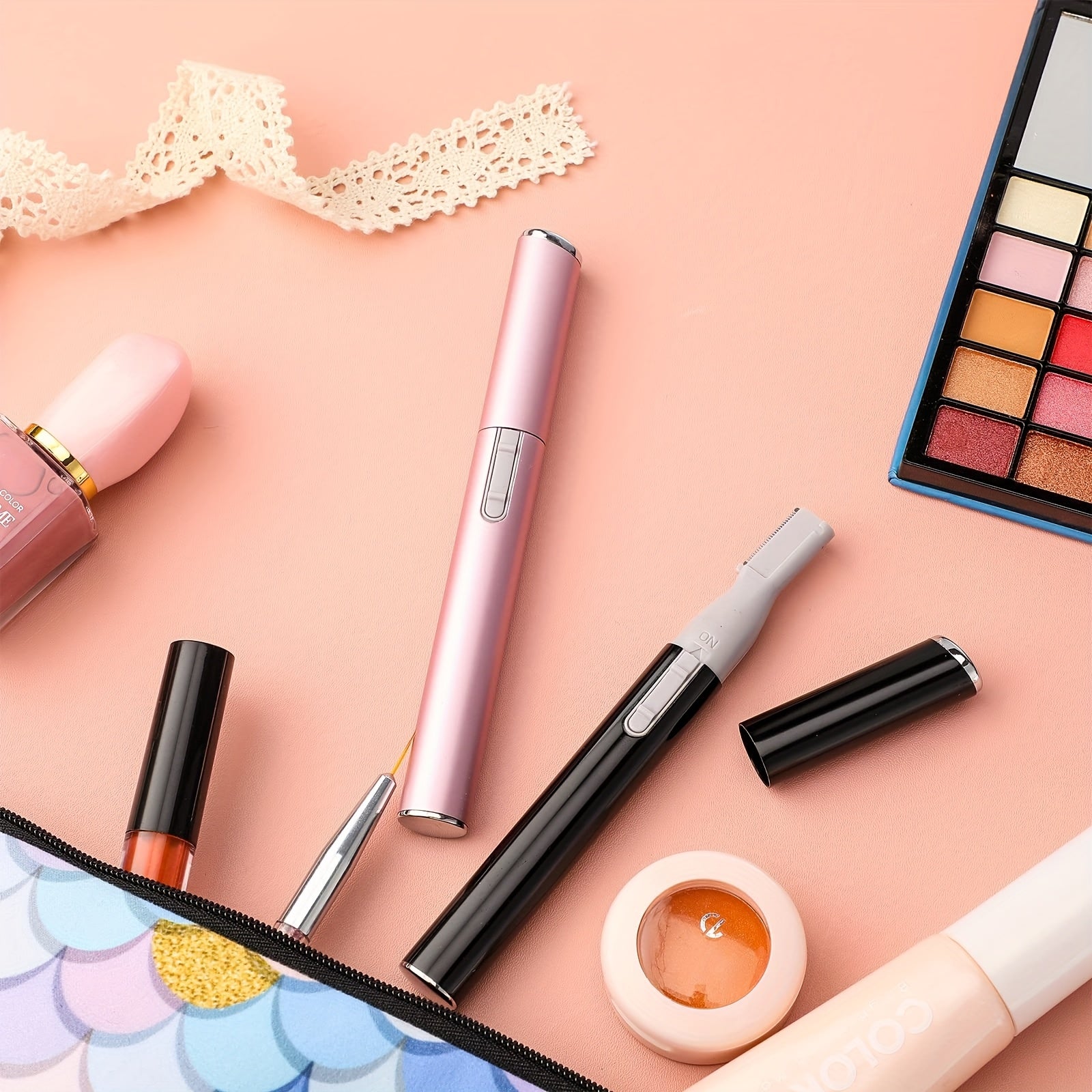 Mini Electric Eyebrow Trimmer for Women Battery Powered Compact Facial Hair Remover