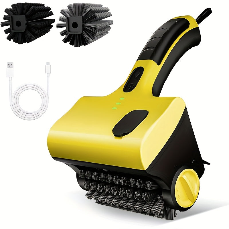 Kabelsiz grill choʻpchasi, ikki tomonlama aylanuvchi choʻpchalarga ega, qayta zaryadlanadigan elektr tozalovchi