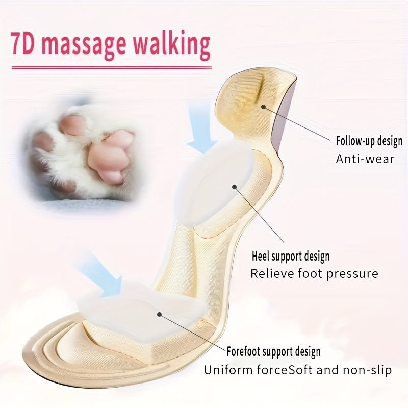 Women Breathable Shoe Insoles Anti-Slip Shock-Absorbing Cushions